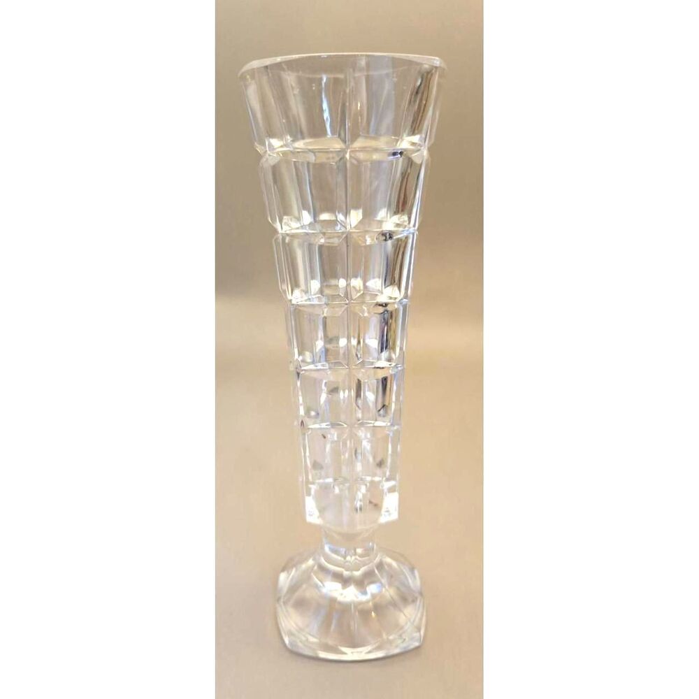 Vintage Crystal Bud Vase D'Arques, France Footed 6.75" Tall